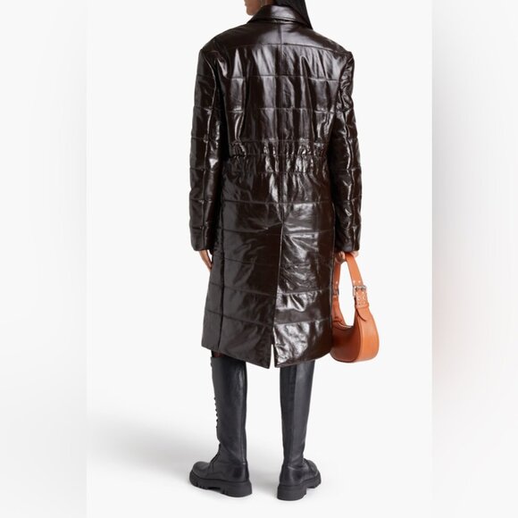 REMAIN BIRGER CHRISTENSEN Gia double-breasted quilted leather coat - Picture 2 of 13